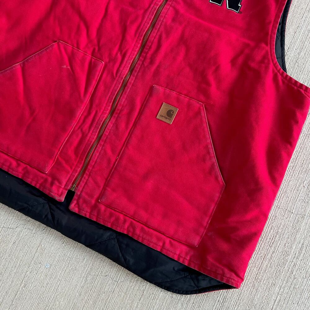 Carhartt red work wear vest - Picture 2 of 5